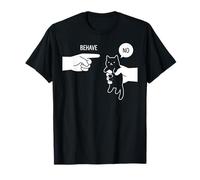Comportarse No Deshonesto Gato Dibujos Animados Animal Divertido Gato Meme Camiseta
