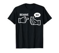 Comportarse No Deshonesto Gato Dibujos Animados Animal Divertido Gato Meme Camiseta