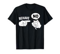 Comportarse No Deshonesto Gato Dibujos Animados Animal Divertido Gato Meme Camiseta