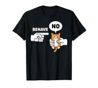 Comportarse No Gato Dibujos Animados Animales Gracioso Deshonesto Gato Camiseta