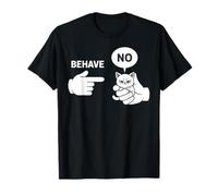 Comportarse No Gato Dibujos Animados Animales Gracioso Deshonesto Gato Camiseta
