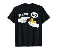 Comportarse No Pato De Goma Dibujos Animados Divertido Pato Deshonesto Mem Camiseta
