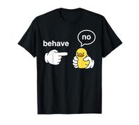 Comportarse No Pato De Goma Dibujos Animados Divertido Pato Deshonesto Mem Camiseta