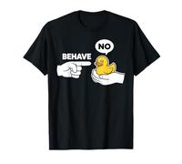 Comportarse No Pato De Goma Dibujos Animados Divertido Pato Deshonesto Mem Camiseta