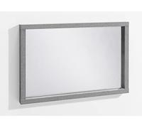Composad | Espejo de la línea LAFABRICA con Marco de Madera, Espejo de baño, Entrada y salón, Espejo Moderno, Dimensiones (LxAxP) 90 x 6 x 60 cm, Color Gris hormigón, Fabricado en Italia