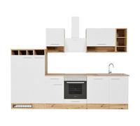Composición de cocina Hilde (Ancho: 310 cm, Blanco, Con electrodomésticos)