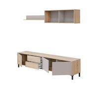 Mueble de tv nilo fores 200x46.5x40 cm en color roble