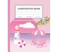 Composition Book: Amalfi Coast Pink & Purple Lemon Aesthetic - College Ruled 110 Pages - 7.5 x 9.25 in: Preppy Italian Summer Journal with Lemon ... Notebook for School, College, and Writing