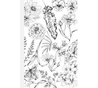 Composition Book: Botanical | hardcover | sketch/unruled/plain/blank | cover art | art lover | fine art book: 5.5"×8.5" - 14x22 cm - 100 pages - artwork by anita rossi