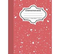 Composition Book College Ruled: Bold Words | A Traditional English Notebook in Vibrant Red | For School, College, Office or Work