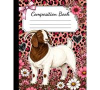 Composition Book - Leopard Print Boer Goat: College Ruled Lined Notebook Paper,100 pgs. 7.5" x 9.25"