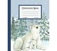Composition Book: Mother & Baby Polar Bear Notebook 120 Pages For Teens and Adults