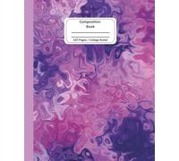 Composition Book: Pretty Purple and Pink Abstract Butterfly Ripples Art Aesthetic Composition Notebook, College Ruled With Butterfly Background on ... in, 120 Pages, For School, Work, and Home