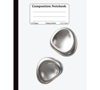 Composition College Ruled Notebook | 110 Wide Lined Pages | 7.5 x 9.25 Inch Size | Mirror Abstract Shapes Notebook Journal for School, Work, Teens & ... Luxury Minimal Design | Perfects for Gifts