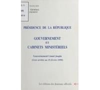 Composition Du Gouvernement Et Des Cabinets Ministériels : Gouvernemen