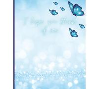 Composition: I Hope You Think of Me | Sparkly Butterfly Taylor Inspired Notebook | 120 Pages | 7.5 x 9.25 inches | College Ruled