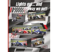 Composition: Light's Out and Away We Go | Race Car Notebook | 120 Lined Pages | 7.5 x 9.25 inches | College Ruled