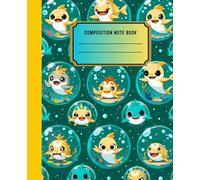 Composition Note Book: Aesthetic pattern Sea Life Theme note book - Wide Ruled 110 Pages - 7.5 x 9.25 Inches | For School, College Students, Teen Girls & Boys