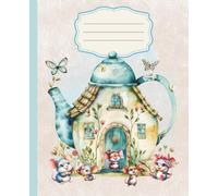 Composition Notebook: 110 Writing Pages, College-Ruled, Cute Mouse and Teapot Cover Illustration