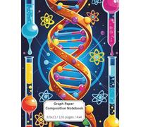 Composition Notebook: 4x4 Graph Paper | 8.5 x 11 Inches | 120 Pages | Perfect for Science Class, Experiments, and STEM Activities | Lab-Themed Cover Design