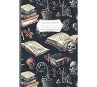 Composition Notebook: 6x9 Composition Journal with Creepy Book Shop Design - Great for Daily Notes, School Writing, and Seasonal Fun
