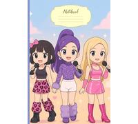 Composition Notebook: 6x9in | Cute Pastel Chibi Kpop Girl Idol Music style Outfit | Inspired Music Lover Journal for kids, Teens, Back to School
