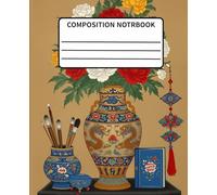 COMPOSITION NOTEBOOK : a bouquet of rich peonies of red, white and yellow in a vase 120page 7.5 x 9.25 inches: a bouquet of rich peonies of red, white and yellow in a vase