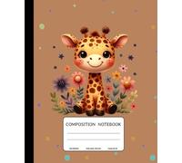 Composition Notebook: A Colorful Baby Giraffe-Themed: 110 College-Ruled Pages | 7.5 x 9.25 Inches | Vibrant Baby Giraffe for School, College, Work, and Creativity