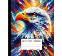 Composition Notebook: A Colorful Bald Eagle-Themed: 150 College-Ruled Pages | 7.5 x 9.25 Inches | Vibrant Bald Eagle Cover for School, College, Work, and Creativity