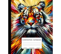 Composition Notebook: A Colorful Tiger-Themed: 150 College-Ruled Pages | 7.5 x 9.25 Inches | Vibrant Tiger Cover for School, College, Work, and Creativity