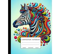 Composition Notebook: A Colorful Zebra-Themed: 150 College-Ruled Pages | 7.5 x 9.25 Inches | Vibrant Zebra Cover for School, College, Work, and Creativity