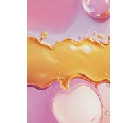Composition Notebook Abstract painting golden liquid splash 6x9: Wide Lined | Journal For School, College, Office, Work, Home & Office, art. Write your notes.