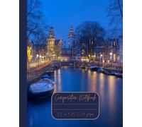 Composition Notebook “Amsterdam”: Netherlands | Daily Travel Journal | 7.5” x 9.25” | 110 lined pages