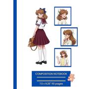 Composition Notebook: Anime Girl Back to School for Kids and Teens Style 2| 110 pages 7.5 x 9.25"
