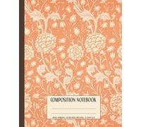 Composition Notebook: Art Nouveau botanical flowers painting. Stylish aesthetic vintage effect notebook. Art lover school gift