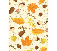 Composition Notebook: Autumn Cozy Print Notebook - Large 8.5 x 11 po