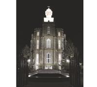Composition Notebook: Beautiful LDS Open Gates Logan Temple Cover With Cute Black Marble I Can Do All Things Through Christ Who Strengthens Me ... Church| 120 Pages College Ruled 8 x 10