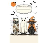 Composition Notebook: Black Cat Halloween Notebook | Fun Notebook for Kids and Adults | Spooky Cute Journal for Halloween Lovers