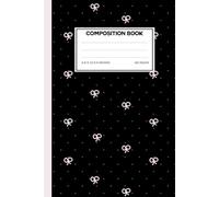 Composition Notebook: Black with Pink Bows & Polka Dots - 6x9 Inch, 150 Lined Pages - Dark Coquette Aesthetic Journal for Teens, College, and Students