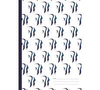 Composition Notebook | Blue and White Tropical Fish | Multiplication Table | Metric Conversion Chart: 7x10 | 100 lined pages