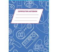 Composition Notebook: Blue Video Game Controllers Notebook For Kids and Gamers | Wide Ruled Paper 8.5*11 Inch, 110 Pages