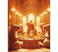 Composition Notebook: Capibara tea party themed Notebook | College Ruled | Journal for planning, thoughts, inspiration | 7.5 x 9.25 in, 100 Pages