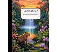 Composition Notebook: Capybara in the Jungle Design with 120 Pages, College Ruled, 7.5 x 9.5