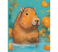 Composition Notebook: Capybara Orange Hot Spring themed Notebook | College Ruled | Journal for planning, study, revision, inspiration | 7.5 x 9.25 in, 100 Pages
