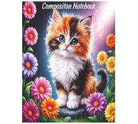 Composition Notebook: Cats on the cover and back of notebook College Ruled, Colorful Cats Composition Book 8.5/11, 100 pages Great gift for. Middle School Kids, Gift for Cat Lovers