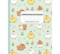 Composition Notebook: Chickens Wide Ruled | Chibi Kawaii chicken notebook | Cute Chicken Notebook | School Notebook | 7.5 x 9.25 | 110 Lined Pages