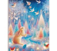 Composition Notebook: Christmas Forest themed Notebook | College Ruled | Journal for problem solving | 7.5 x 9.25 in, 100 Pages