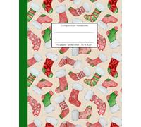 Composition Notebook Christmas Stockings: Notebook, Journal, Diary, 110 pages, wide ruled, 7.5" x 9.25" - for school, college, journaling or creative writing