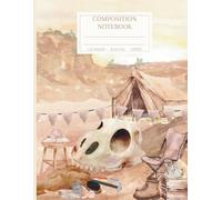 Composition Notebook College Lined: Dinosaur Fossil Dig Site Journal | Watercolor Archaeology & Paleontology Stationery for Back to School, Home, ... | Cute T-Rex Skull Adventure Notebook 8.5x11