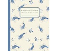 Composition Notebook College Ruled - 110 Pages - 7.5" x 9.25": Cottagecore Aesthetic with Japanese Koi Fish - Whimsical Watercolor Design for Journaling & Notes